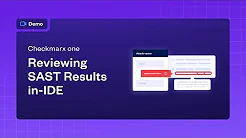 SAST scan results in IDE demo